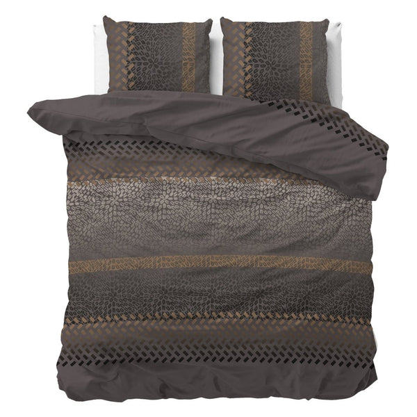 Microfibre Duvet Cover Set Brownie Leopard | Brown | Double - 200cm (W) x 200/220cm (L) - The Bedding & Blankets Store