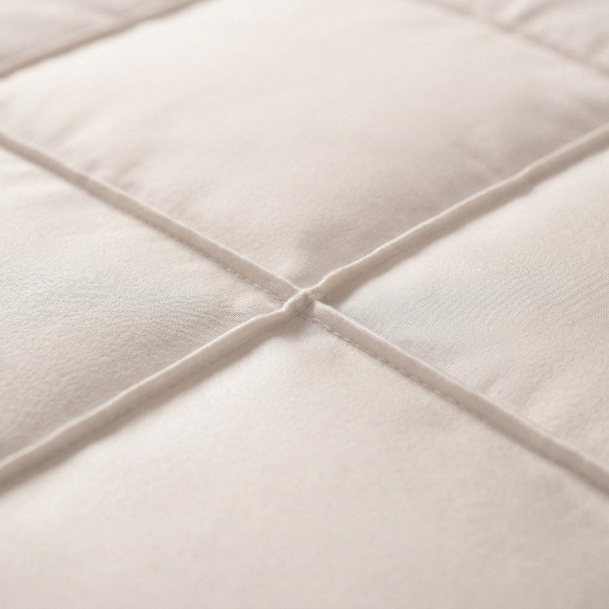 Microfibre Duvet Cover Set Check Pintuck | Beige | King Long - 240cm (W) x 220cm (L) - The Bedding & Blankets Store