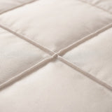 Microfibre Duvet Cover Set Check Pintuck | Beige | King Long - 240cm (W) x 220cm (L) - The Bedding & Blankets Store