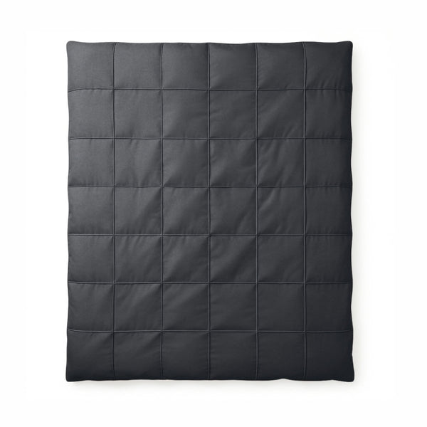 Microfibre Duvet Cover Set Check Pintuck | Black | King Long - 240cm (W) x 220cm (L) - The Bedding & Blankets Store