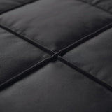 Microfibre Duvet Cover Set Check Pintuck | Black | King Long - 240cm (W) x 220cm (L) - The Bedding & Blankets Store