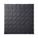 Microfibre Duvet Cover Set Check Pintuck | Black | King Long - 240cm (W) x 220cm (L) - The Bedding & Blankets Store