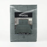 Microfibre Duvet Cover Set Check Pintuck | Green | King Long - 240cm (W) x 220cm (L) - The Bedding & Blankets Store