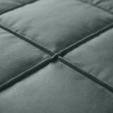 Microfibre Duvet Cover Set Check Pintuck | Green | King Long - 240cm (W) x 220cm (L) - The Bedding & Blankets Store
