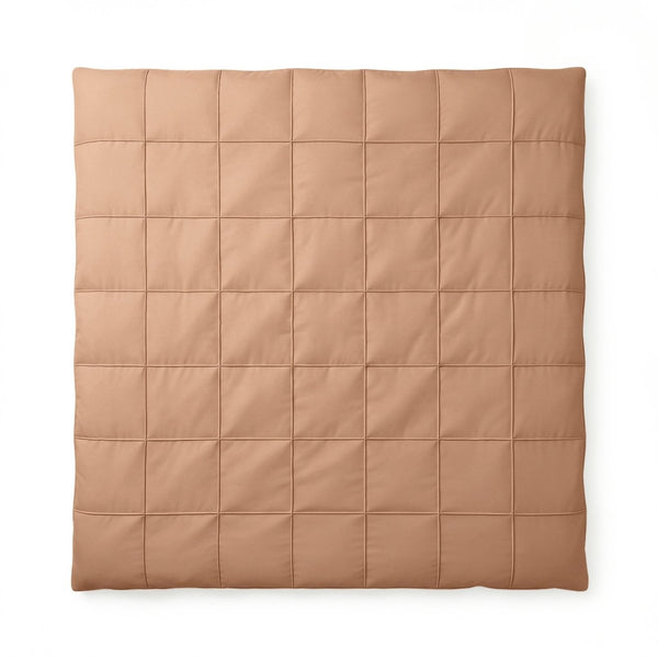 Microfibre Duvet Cover Set Check Pintuck | Mocha Moose | King Long - 240cm (W) x 220cm (L) - The Bedding & Blankets Store