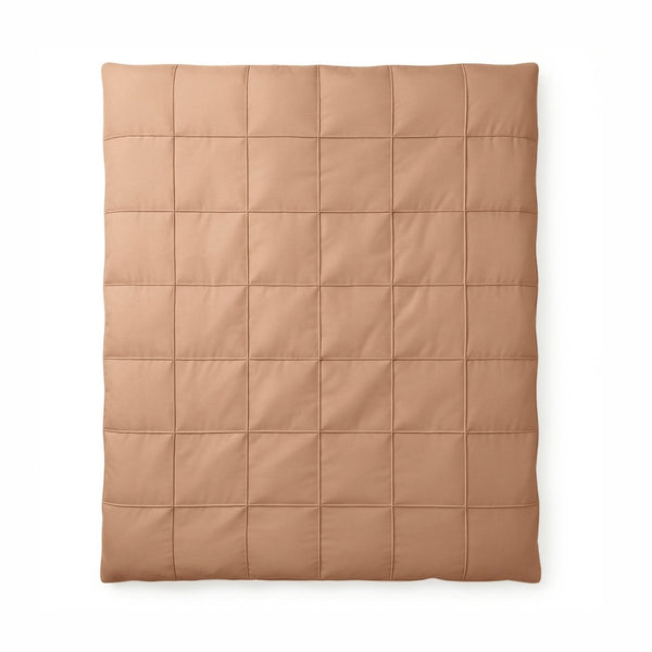Microfibre Duvet Cover Set Check Pintuck | Mocha Moose | King Long - 240cm (W) x 220cm (L) - The Bedding & Blankets Store