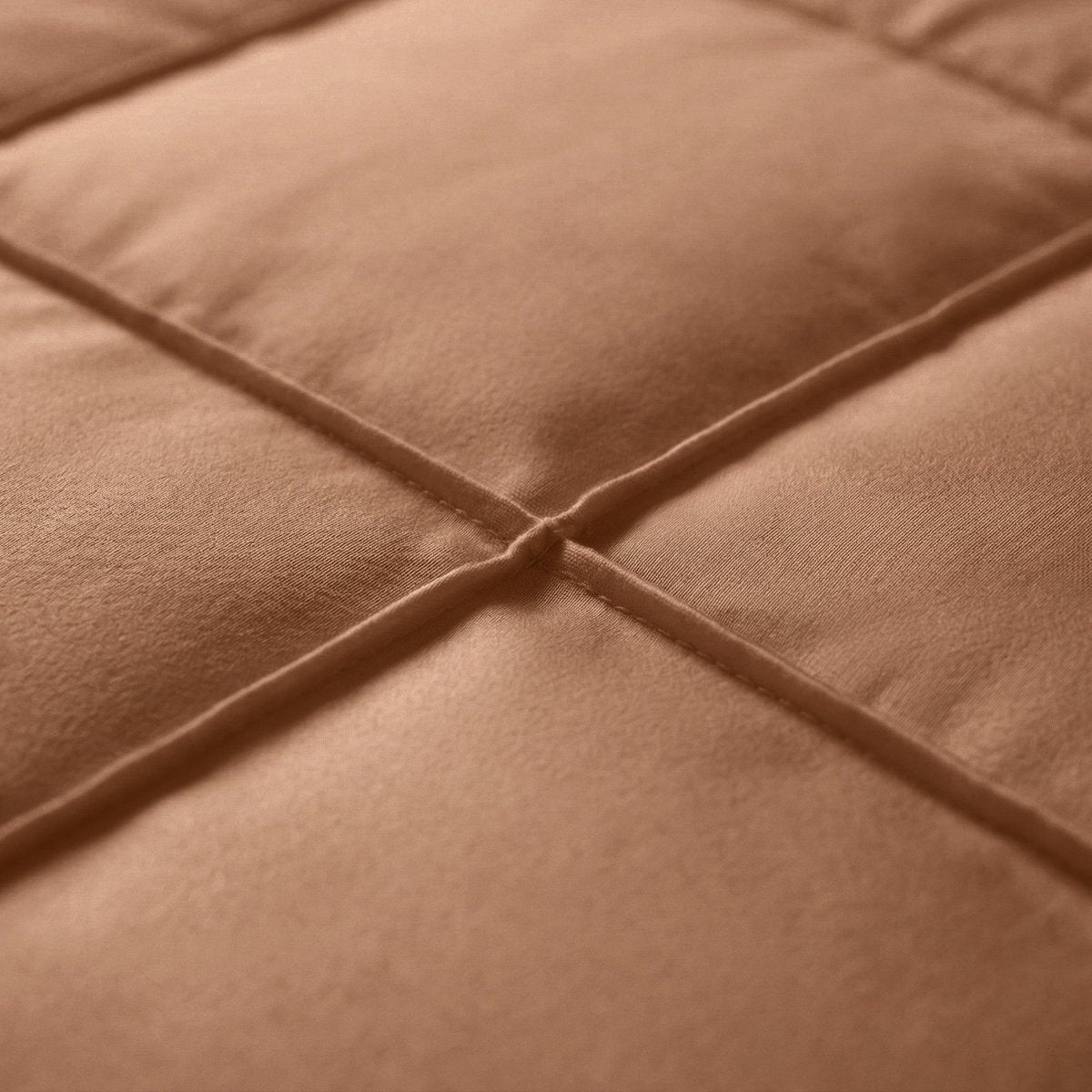 Microfibre Duvet Cover Set Check Pintuck | Mocha Moose | King Long - 240cm (W) x 220cm (L) - The Bedding & Blankets Store