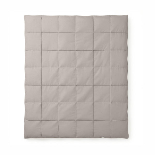 Microfibre Duvet Cover Set Check Pintuck | Taupe/Grey | King Long - 240cm (W) x 220cm (L) - The Bedding & Blankets Store