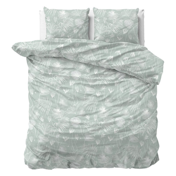 Microfibre Duvet Cover Set Delight | Green | Double - 200cm (W) x 220cm (L) - The Bedding & Blankets Store