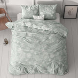 Microfibre Duvet Cover Set Delight | Green | Double - 200cm (W) x 220cm (L) - The Bedding & Blankets Store