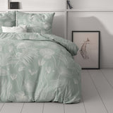 Microfibre Duvet Cover Set Delight | Green | Double - 200cm (W) x 220cm (L) - The Bedding & Blankets Store