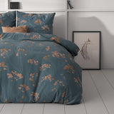 Microfibre Duvet Cover Set Gia | Blue | Double - 200cm (W) x 220cm (L) - The Bedding & Blankets Store