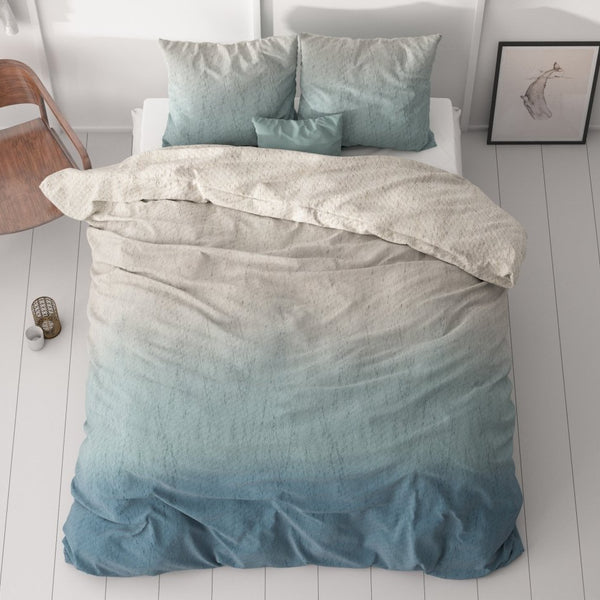 Microfibre Duvet Cover Set Gradient Trend | Blue | King Long - 240cm (W) x 220cm (L) - The Bedding & Blankets Store