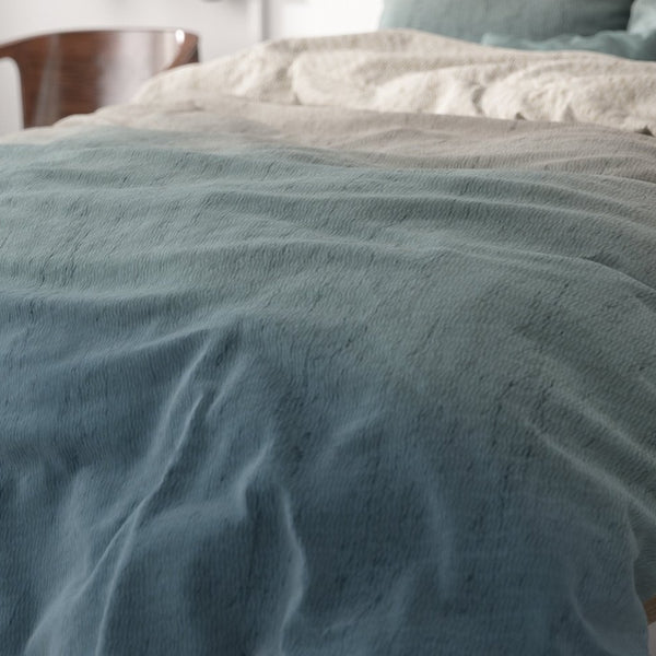Microfibre Duvet Cover Set Gradient Trend | Blue | King Long - 240cm (W) x 220cm (L) - The Bedding & Blankets Store