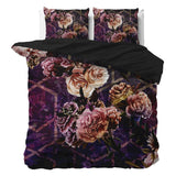 Microfibre Duvet Cover Set Marise | Purple | King Long - 240cm (W) x 220cm (L) - The Bedding & Blankets Store
