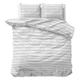 Microfibre Duvet Cover Set Menno | White | King Long - 240cm (W) x 220cm (L) - The Bedding & Blankets Store
