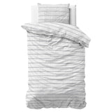 Microfibre Duvet Cover Set Menno | White | King Long - 240cm (W) x 220cm (L) - The Bedding & Blankets Store