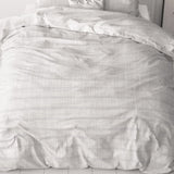 Microfibre Duvet Cover Set Menno | White | King Long - 240cm (W) x 220cm (L) - The Bedding & Blankets Store
