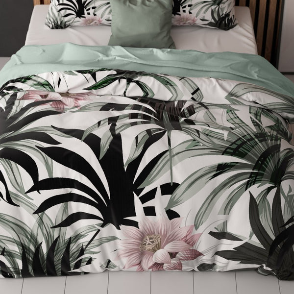 Microfibre Duvet Cover Set Suzette | White | King Long - 240cm (W) x 220cm (L) - The Bedding & Blankets Store