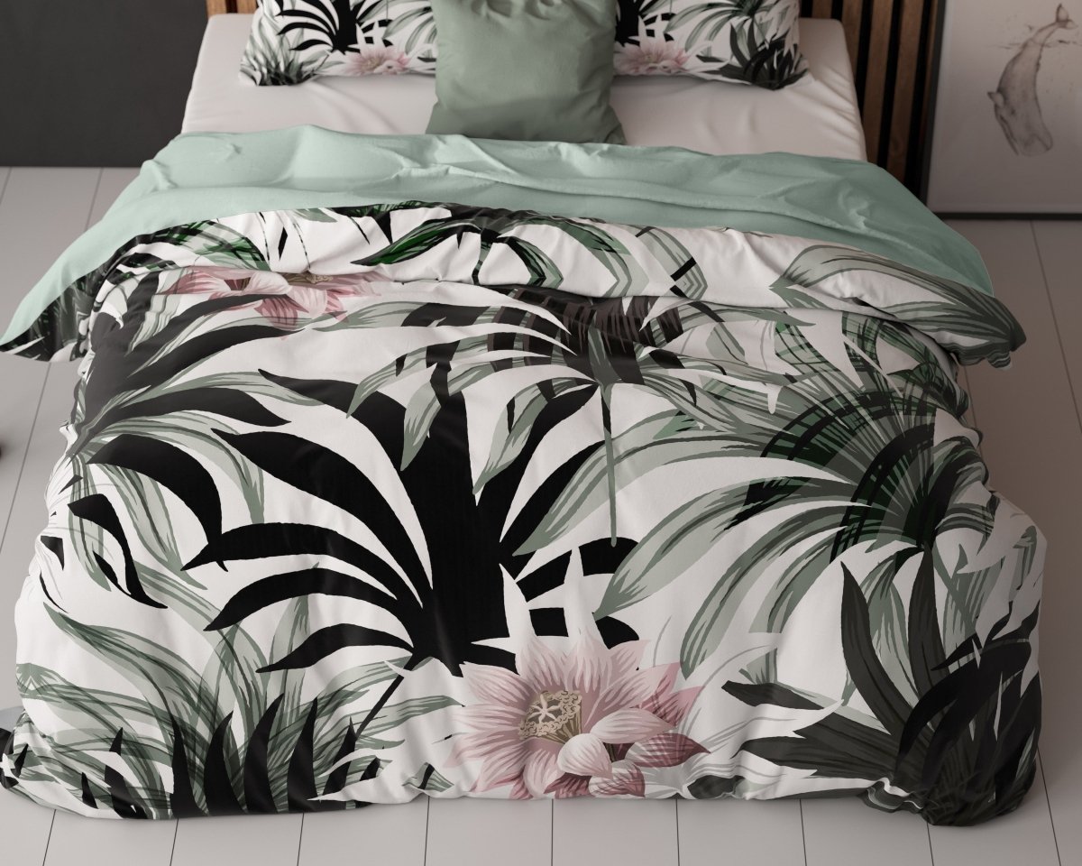 Microfibre Duvet Cover Set Suzette | White | King Long - 240cm (W) x 220cm (L) - The Bedding & Blankets Store