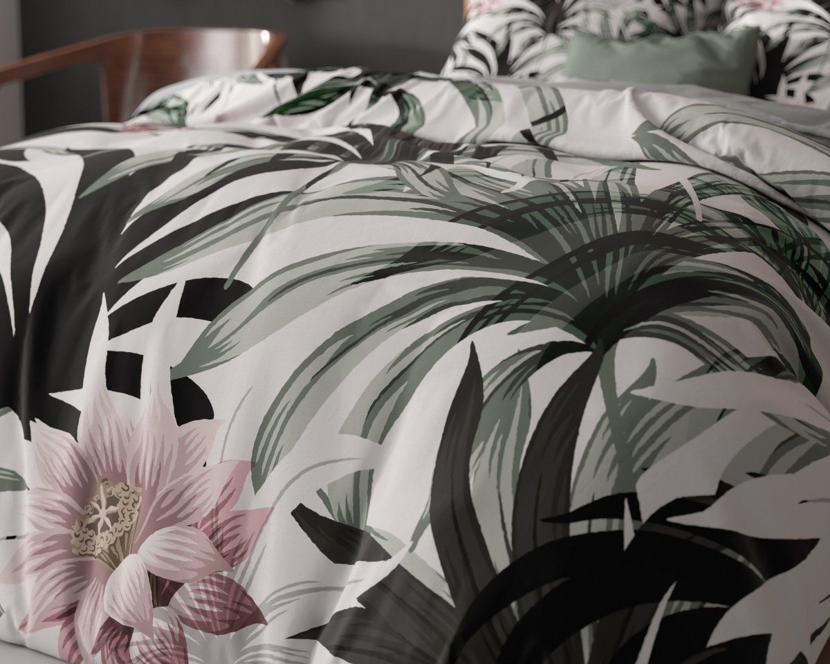 Microfibre Duvet Cover Set Suzette | White | King Long - 240cm (W) x 220cm (L) - The Bedding & Blankets Store