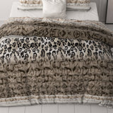Microfibre Duvet Cover Set Tiger Leopard | Taupe | Double - 200cm (W) x 220cm (L) - The Bedding & Blankets Store