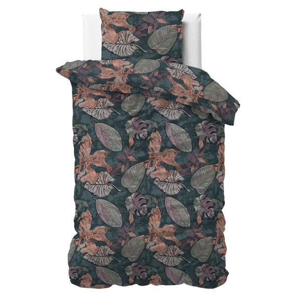 Microfibre Duvet Cover Set Tushy | Green | Double - 200cm (W) x 200/220cm (L) - The Bedding & Blankets Store