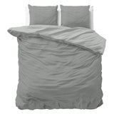 Microfibre Duvet Cover Set Twin Face | Grey/Anthracite | King Long - 240cm (W) x 220cm (L) - The Bedding & Blankets Store