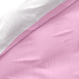 Microfibre Duvet Cover Set Twin Face | White/Pink | King Long - 240cm (W) x 220cm (L) - The Bedding & Blankets Store