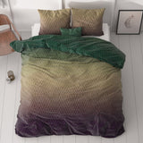 Microfibre Duvet Cover Set Warm Knits | Brown | Double - 200cm (W) x 200/220cm (L) - The Bedding & Blankets Store