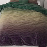 Microfibre Duvet Cover Set Warm Knits | Brown | Double - 200cm (W) x 200/220cm (L) - The Bedding & Blankets Store