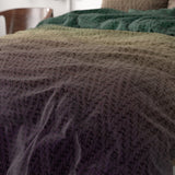 Microfibre Duvet Cover Set Warm Knits | Brown | Double - 200cm (W) x 200/220cm (L) - The Bedding & Blankets Store