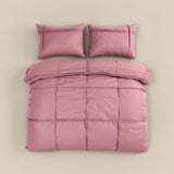 Microfibre Duvet Cover Set Washed Tufted | Vintage Pink | Double - 200cm (W) x 200/220cm (L) - The Bedding & Blankets Store