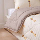 Microfibre Kids Coverless Duvet Giraffe | Beige | Single - 140cm (W) x 200cm (L) - The Bedding & Blankets Store