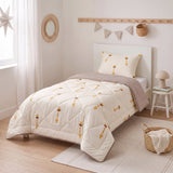 Microfibre Kids Coverless Duvet Giraffe | Beige | Single - 140cm (W) x 200cm (L) - The Bedding & Blankets Store