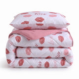 Microfibre Kids Coverless Duvet Kisses | White | Single - 140cm (W) x 200cm (L) - The Bedding & Blankets Store