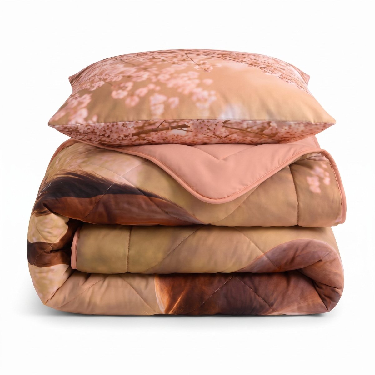Microfibre Kids Coverless Duvet Pony | Pink | Single - 140cm (W) x 200cm (L) - The Bedding & Blankets Store