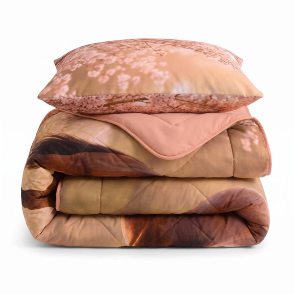 Microfibre Kids Coverless Duvet Pony | Pink | Single - 140cm (W) x 200cm (L) - The Bedding & Blankets Store