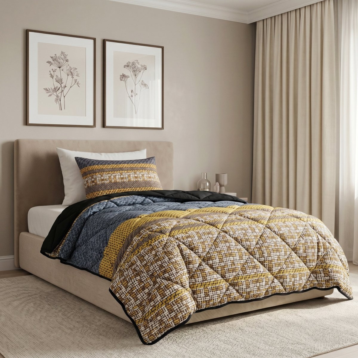 Microfibre Lazy Duvet Altor | Anthracite | King - 240cm (W) x 200cm (L) - The Bedding & Blankets Store