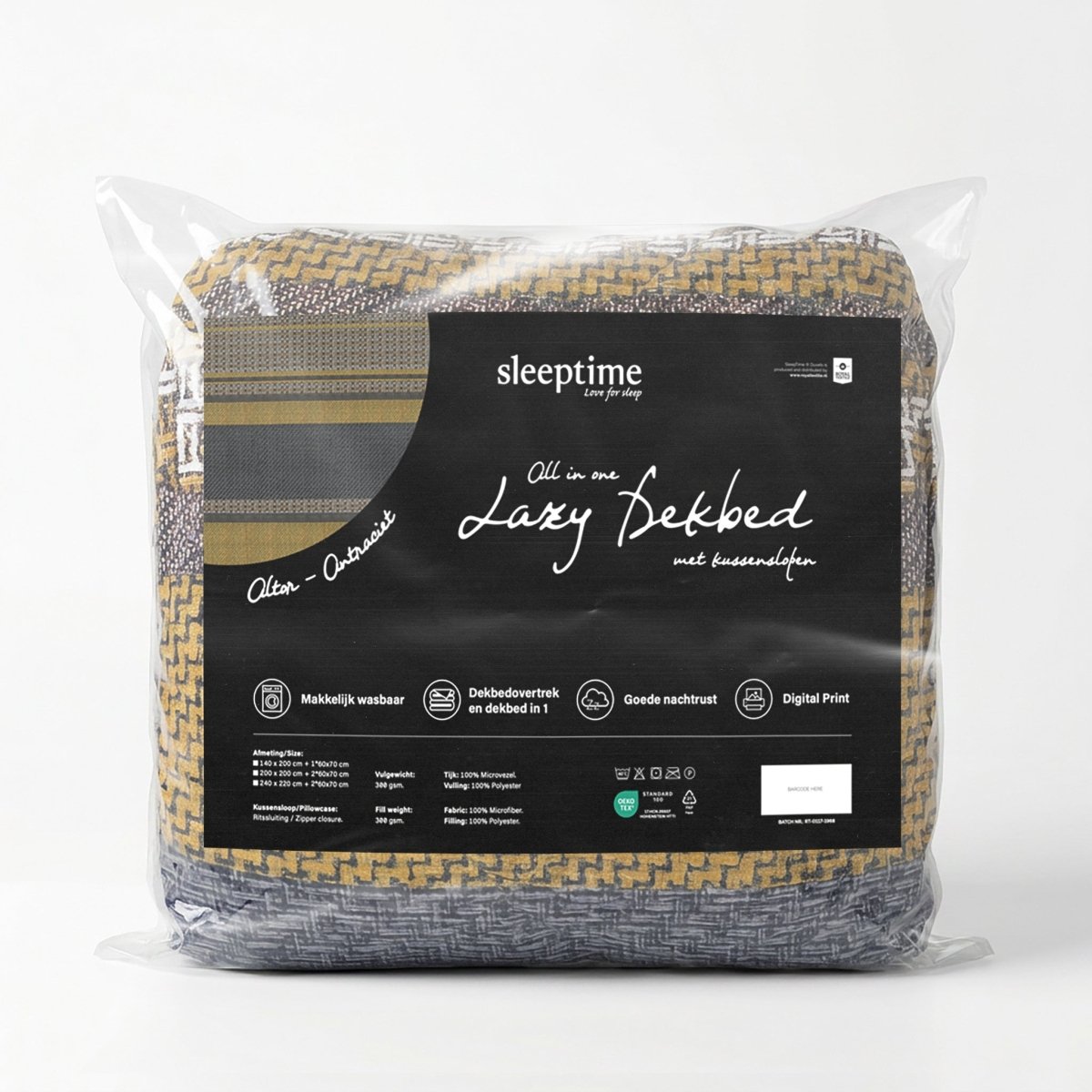 Microfibre Lazy Duvet Altor | Anthracite | King - 240cm (W) x 200cm (L) - The Bedding & Blankets Store