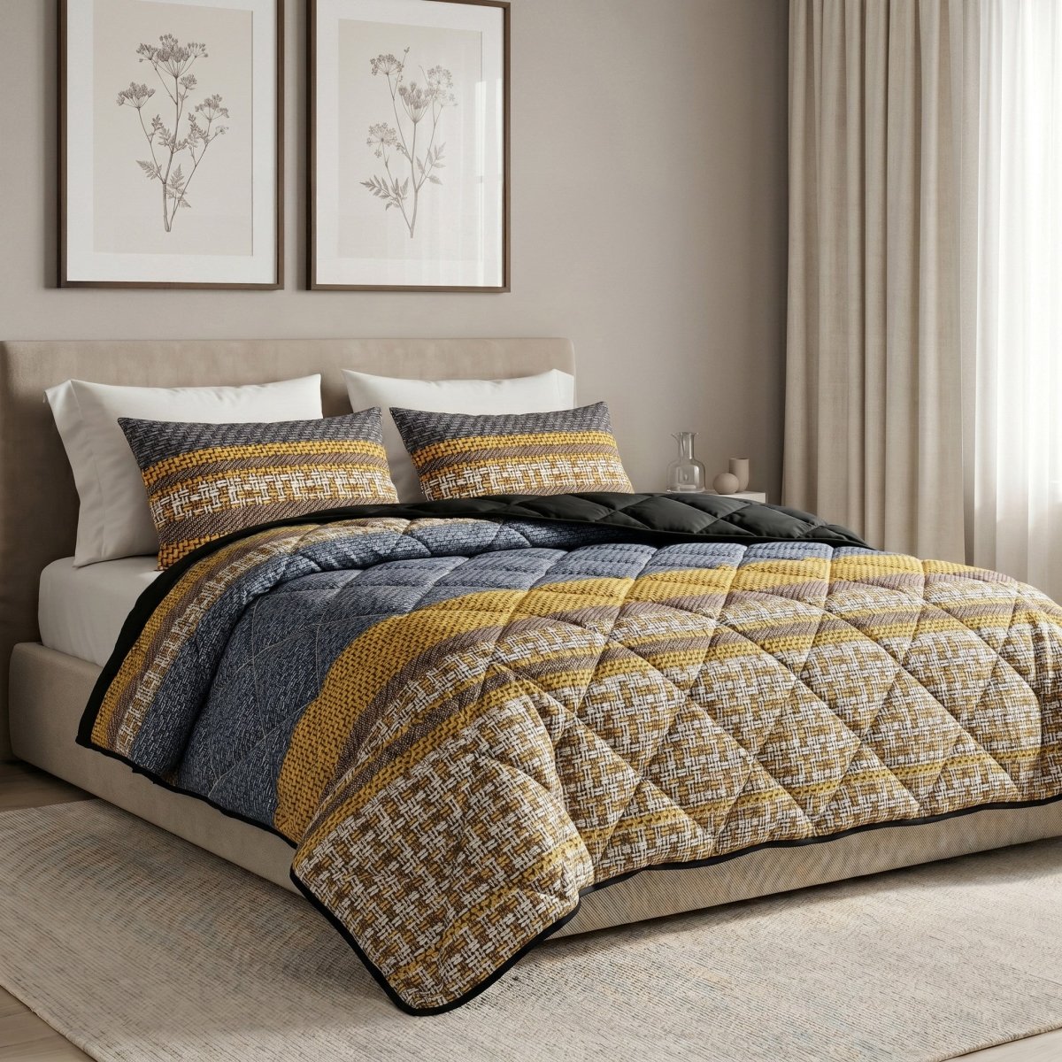 Microfibre Lazy Duvet Altor | Anthracite | King - 240cm (W) x 200cm (L) - The Bedding & Blankets Store