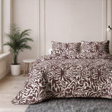 Microfibre Lazy Duvet Denzo | Red/Brown | King - 240cm (W) x 200cm (L) - The Bedding & Blankets Store