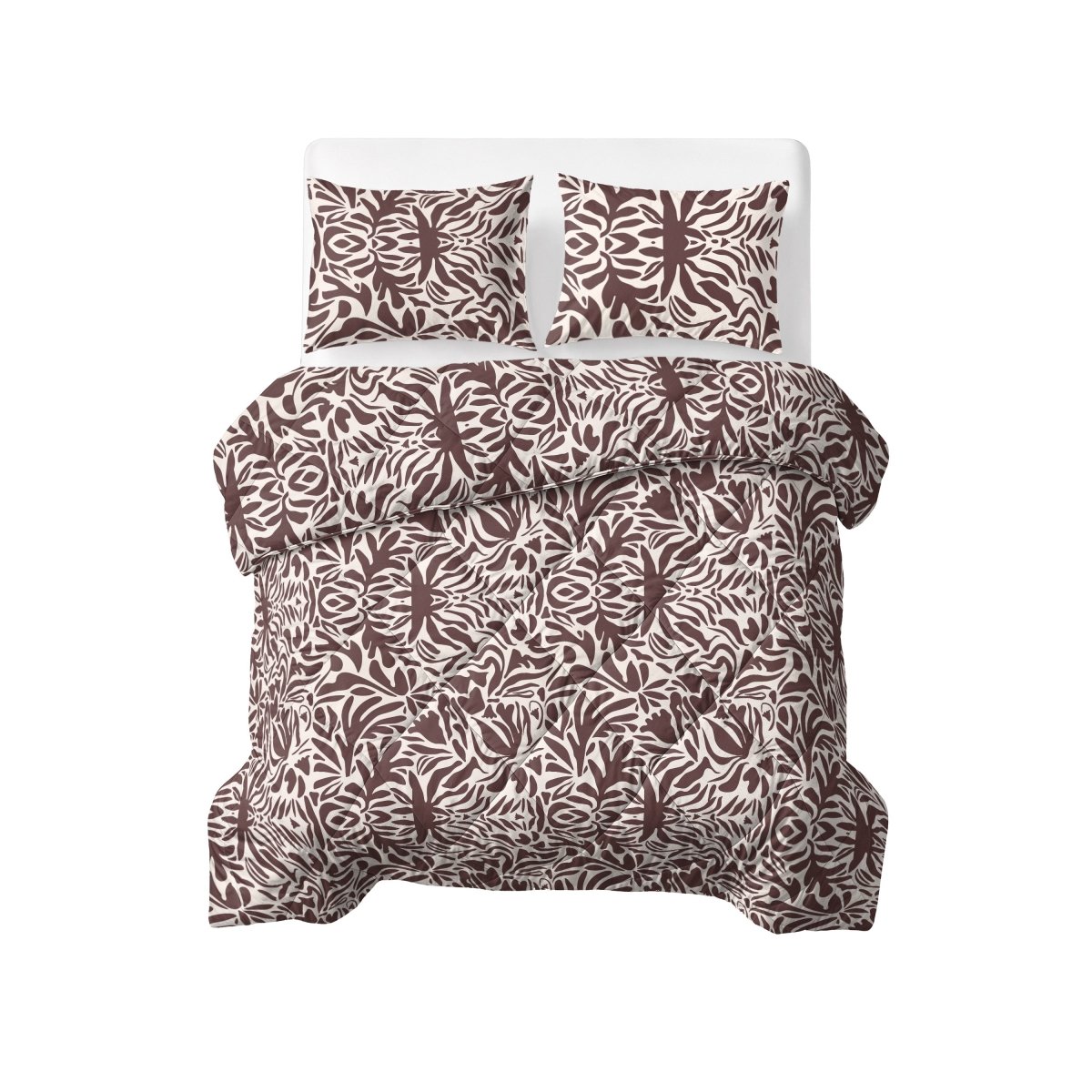 Microfibre Lazy Duvet Denzo | Red/Brown | King - 240cm (W) x 200cm (L) - The Bedding & Blankets Store