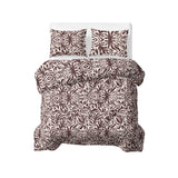 Microfibre Lazy Duvet Denzo | Red/Brown | King - 240cm (W) x 200cm (L) - The Bedding & Blankets Store