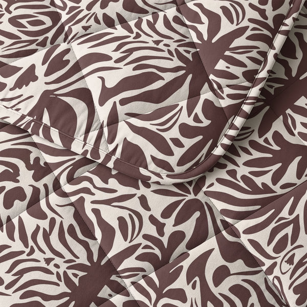Microfibre Lazy Duvet Denzo | Red/Brown | King - 240cm (W) x 200cm (L) - The Bedding & Blankets Store