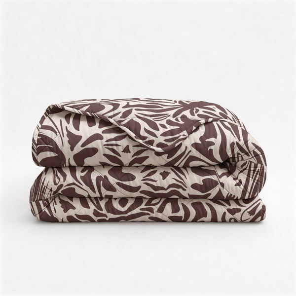 Microfibre Lazy Duvet Denzo | Red/Brown | King - 240cm (W) x 200cm (L) - The Bedding & Blankets Store