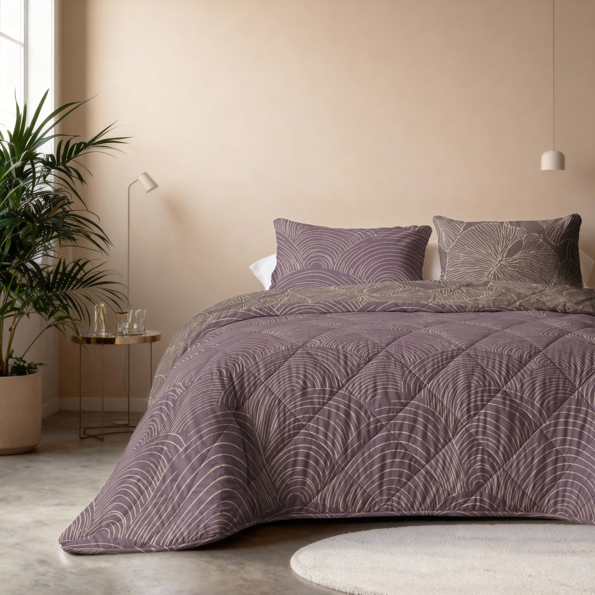Microfibre Lazy Duvet Dreamy | Purple | King Long - 240cm (W) x 220cm (L) - The Bedding & Blankets Store