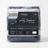 Microfibre Lazy Duvet Elisabeth | Navy | King - 240cm (W) x 200cm (L) - The Bedding & Blankets Store