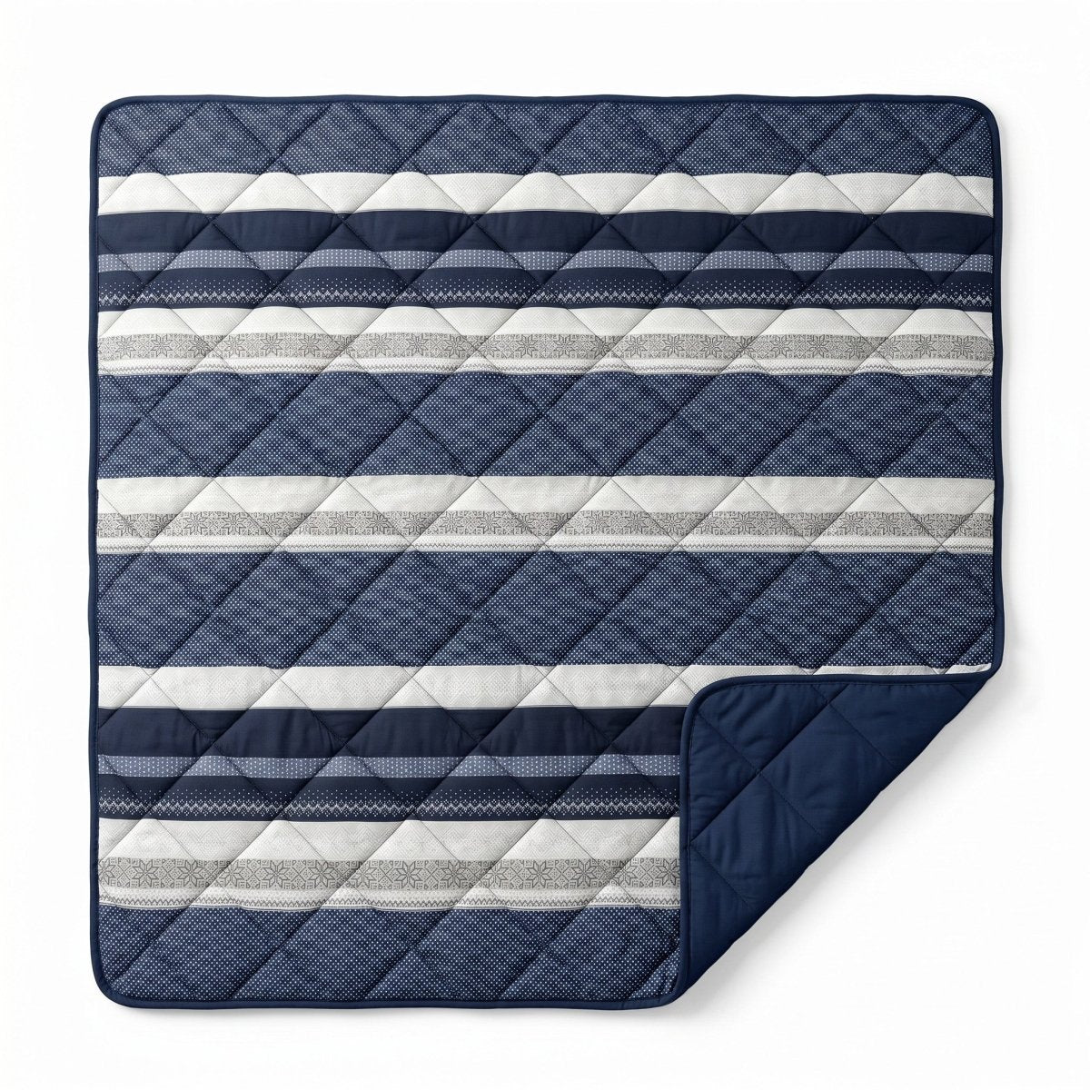 Microfibre Lazy Duvet Elisabeth | Navy | King - 240cm (W) x 200cm (L) - The Bedding & Blankets Store