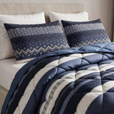 Microfibre Lazy Duvet Elisabeth | Navy | King - 240cm (W) x 200cm (L) - The Bedding & Blankets Store